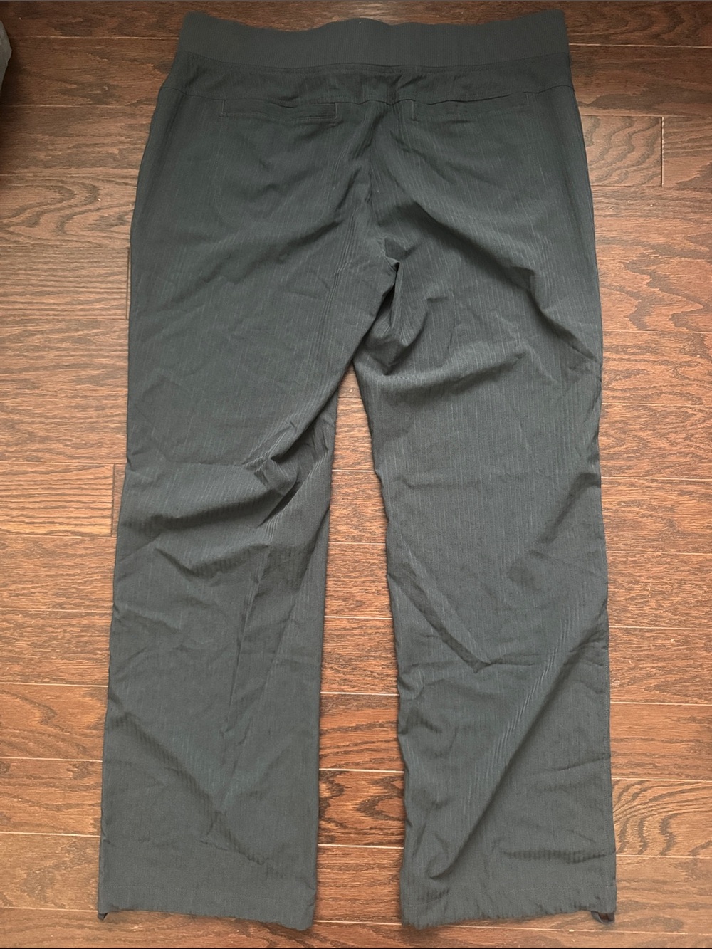 Athleta Gray Black Ribbed Waistband Active Pants - Picture 4 of 5